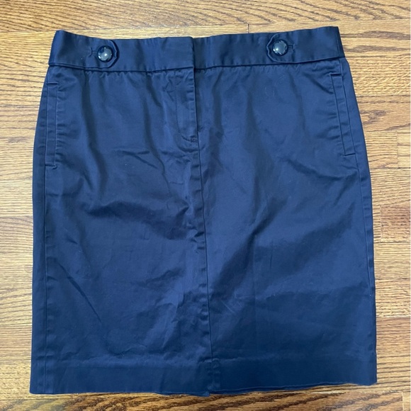 J.Crew Navy Pencil Skirt Classic Style Size 12 - Picture 1 of 10